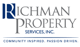 a logo that reads richman property services, inc.