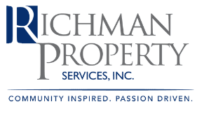 a logo that reads richman property services, inc.