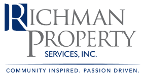 a logo that reads richman property services, inc.
