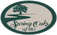 A logo with a tree and the words "Spring Oaks of BG".