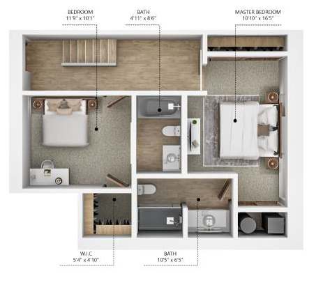 C10 Floor Plan at City Square Lofts, Des Moines Iowa