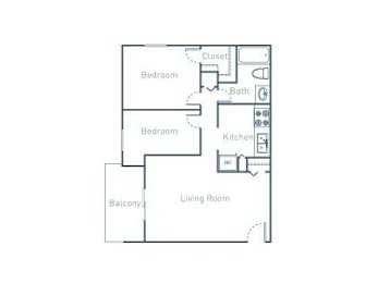 B1 Floor Plan at The Pointe at Midtown, North Carolina, 27609