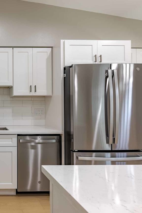 Modern Kitchen at Eastside Haven at 17th Apartments, Costa Mesa, California