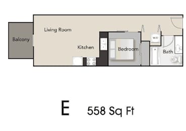 7 Hills Apartments in Seattle, Washington E Floor Plan