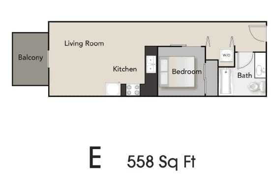 7 Hills Apartments in Seattle, Washington E Floor Plan