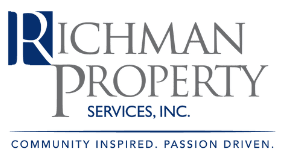 a logo that reads richman property services, inc.