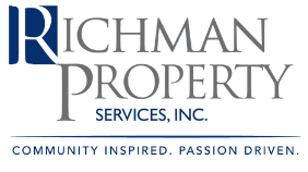 a logo that reads richman property services, inc.