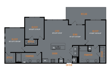Lenox SoCo 2D Floor Plans - C2 HC