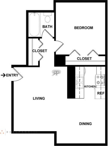Floor Plan  1 Bedroom Floorplan