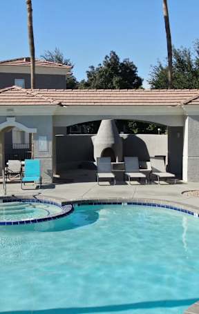 Shimmering pool at The Groves, Mesa, Arizona