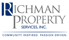 a logo that reads richman property services, inc.