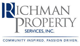 a logo that reads richman property services, inc.