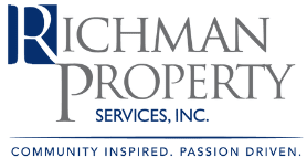 a logo that reads richman property services, inc.