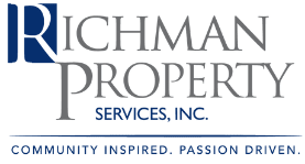 a logo that reads richman property services, inc.