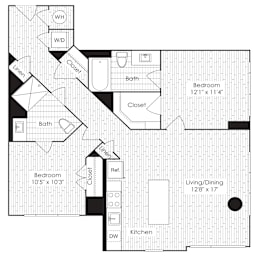 C1 floor plan at Dock 79, District of Columbia