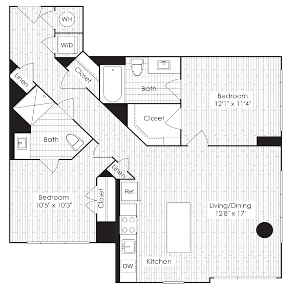 C1 floor plan at Dock 79, District of Columbia