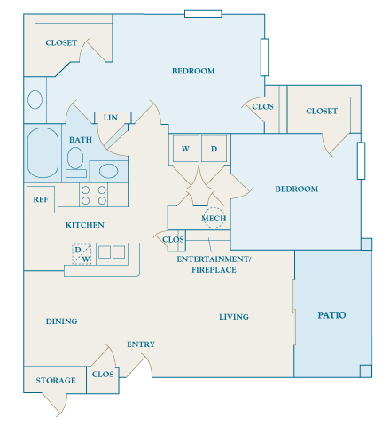Cheswyck at Ballantyne Apartments - B1 (Bristol I & II) - 2 bedrooms and 1 bath