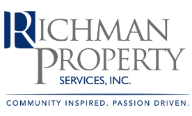 a logo that reads richman property services, inc.