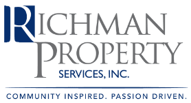 a logo that reads richman property services, inc.