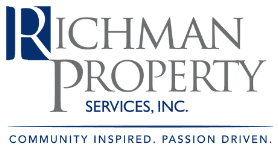 a logo that reads richman property services, inc.