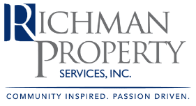 a logo that reads richman property services, inc.