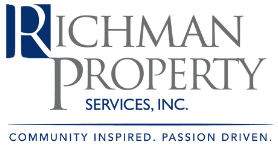 a logo that reads richman property services, inc.