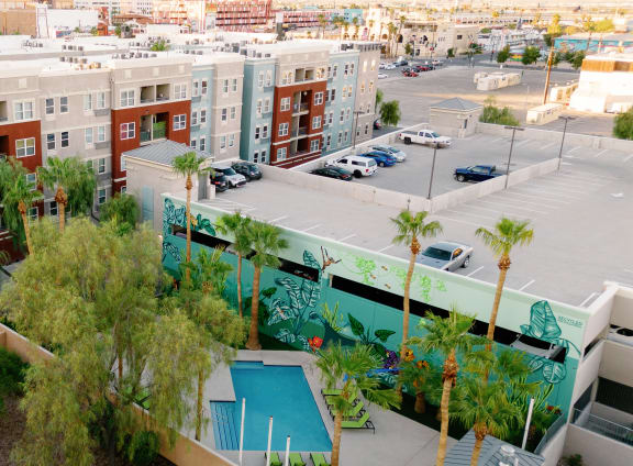 Aerial views at The Vine on 8th, Las Vegas, NV, 89101