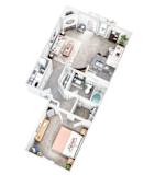 Largest 1Bedroom Floor Plan at Sand Creek Woods Apartments, Fishers, IN