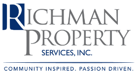 a logo that reads richman property services, inc.