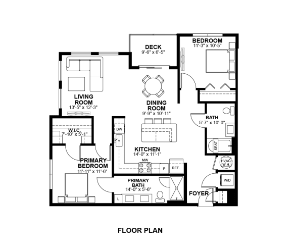 B2 HC Floor Plan at The Prescott Luxury Apartments in Austin, TX