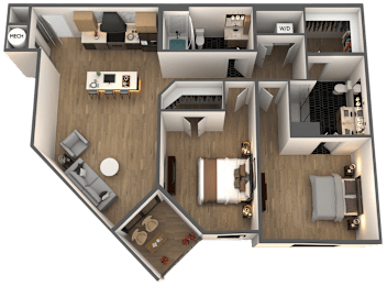 Sanctuary Floor Plan at Chelsea Apartments, Missouri