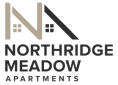 a logo apartments on a green background