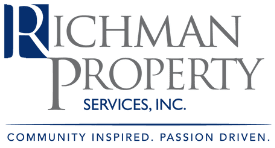 a logo that reads richman property services, inc.