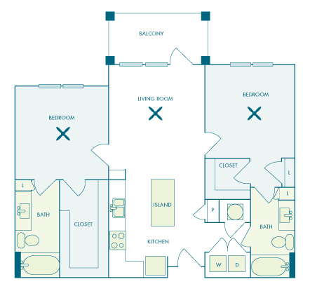 Nona Park Village - B1 (Iris) - 2 bedroom - 2 bath