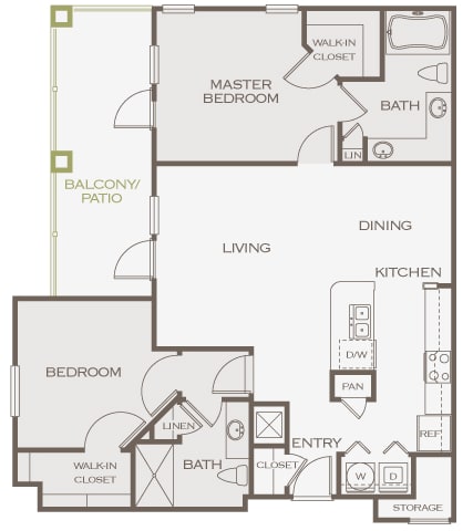 The Fairways - B1 Torrey Pine - 2 Bedroom 2 Bath