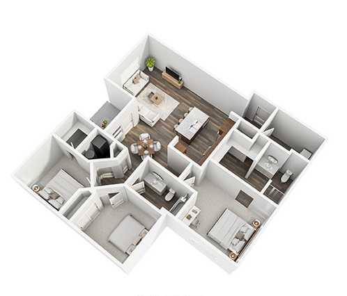 3 bed 2 bath K at Stonegate Crossing Apartments, Clive, IA, 50325