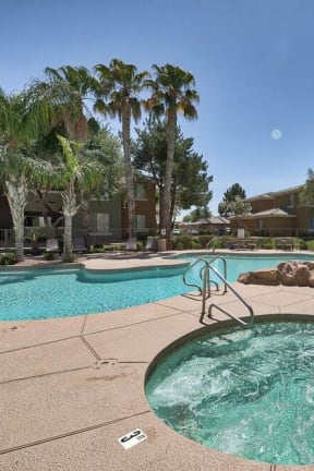Spa and pool at Desert Sage Apartments in Goodyear Arizona
