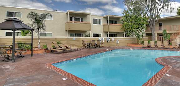 Outdoor Swimming Pool at Magnolia Place, Sunnyvale, California