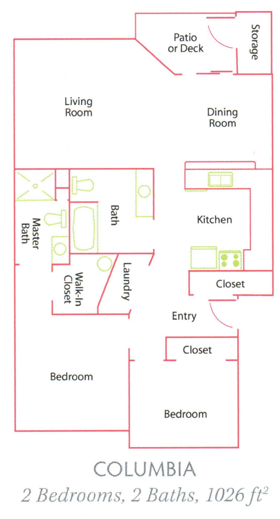Willamette Park_Columbia_2 Bedroom_2 Bathroom_Salem OR