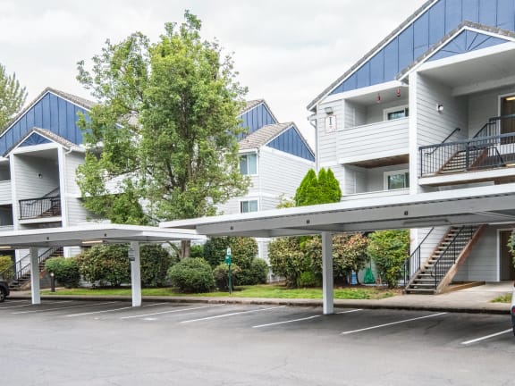 Valley River Court apartments exterior buildings and carports  