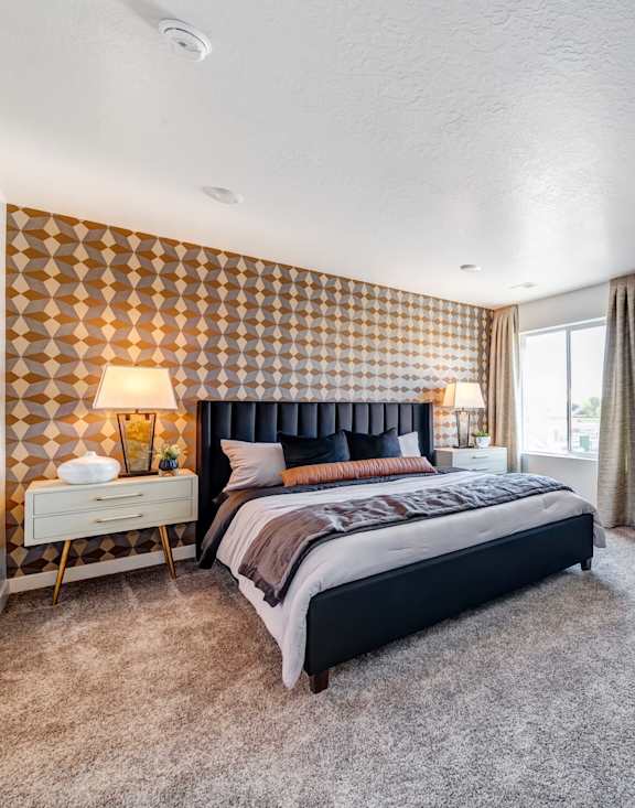 BLVD 120 Townhomes in Pleasant Grove, Utah Model Bedroom