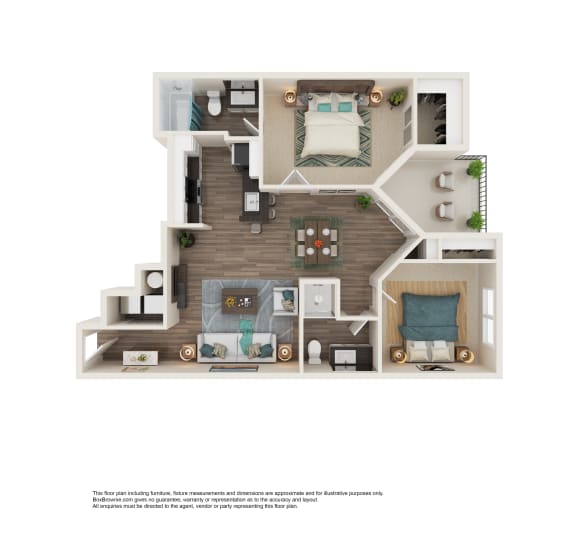 2 Bed 2 Bath Floor Plan | 920 Sq. Ft. at Element Deer Valley in Phoenix, AZ 85027