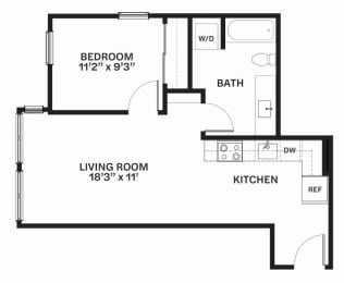 C18 MFTE Floor Plan at Corner 63 Apartments in Seattle, Washington