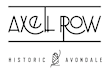 A black and white image of a logo for Axel Row Historic Avondale.