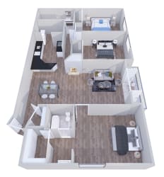 3x2- GoGo Heights Floor Plan