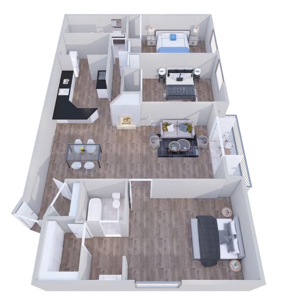 3x2- GoGo Heights Floor Plan