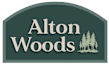 A logo with the words "Alton Woods" and a silhouette of trees.