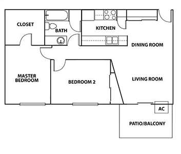 B1 Floor Plan at Autumn Park, Sioux Falls, 57106