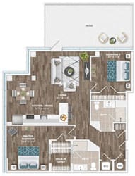 B14B Floor Plan at Sinclaire on Seminary, Alexandria