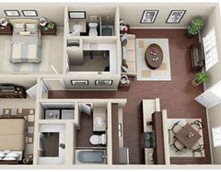 2-Bedroom floor plan